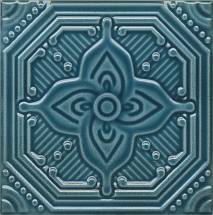 SSA002 Декор Салинас синий глянцевый 15х15 керам. плитка