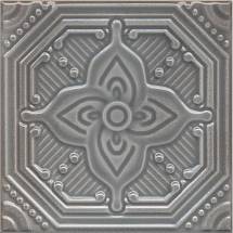 SSA001 Декор Салинас серый глянцевый 15х15 керам. плитка