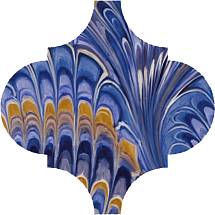 VT\A624\65000 Арабески Венеция синий матовый 6,5x6,5x0,69 керам.декор