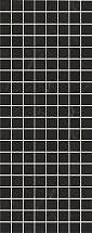 MM7204 Декор Алькала черный мозаичный глянцевый 20х50 керам. плитка