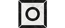 ID94 Декор Фрагонар наборный чёрный  9,9х9,9 керамогранит
