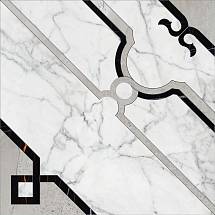 Декор керамогранит Kerranova Marble Trend Гидрорезка Carrara 60x60 Матовый d01