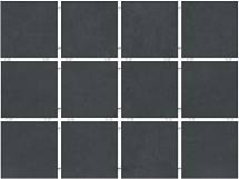 1291H Амальфи черный матовый из 12 частей 9,8х9,8 керамогранит